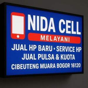 contoh neon box konter hp